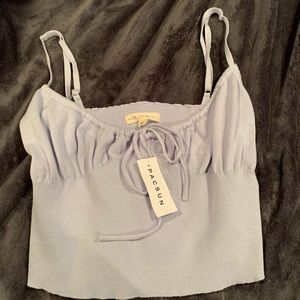 Bustier Tie Front Tank Top